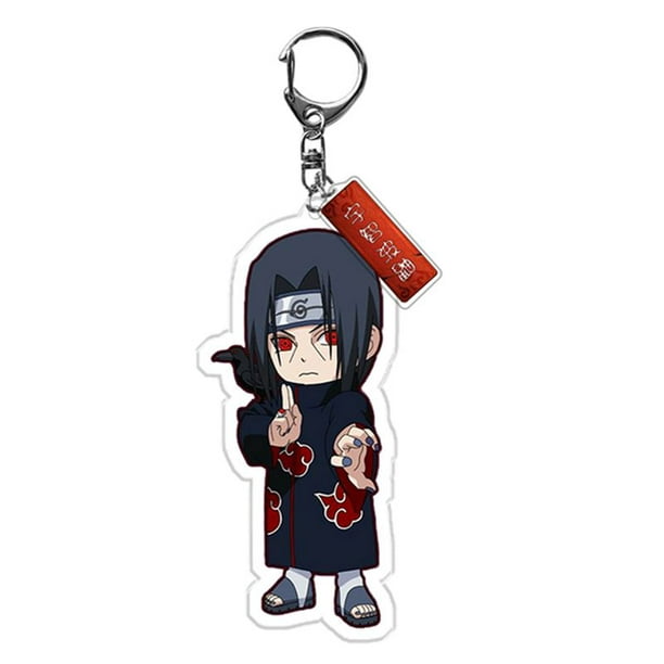 Anime Naruto Uchiha Sasuke Keychain Acrylic Key Ring Gift cute